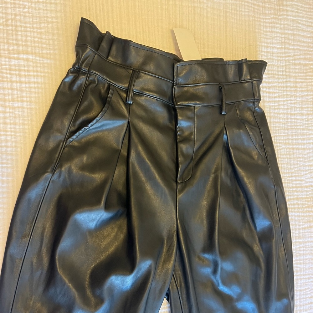 Black leather pants